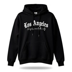 SHEIN Black Los Angeles Graphic Hoodie New without a tag